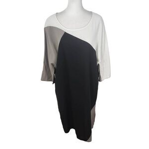 For Cynthia Linen Shift Dress Size Medium Linen Colorblock Dress